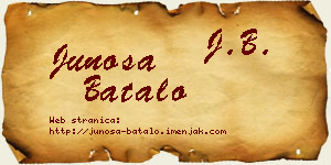 Junoša Batalo vizit kartica